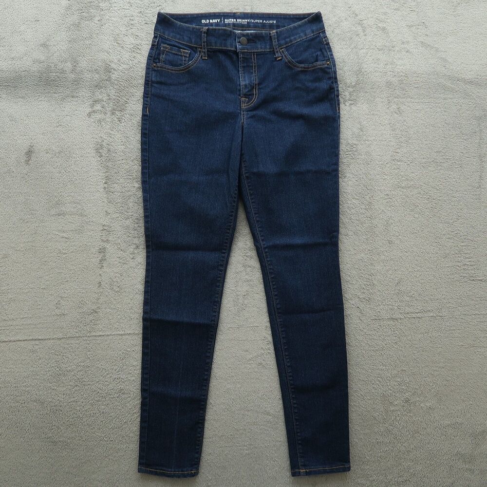 Old Navy Jeans Women's Size 4R Blue Mid-Rise Super Skinny Denim 28" Inseam